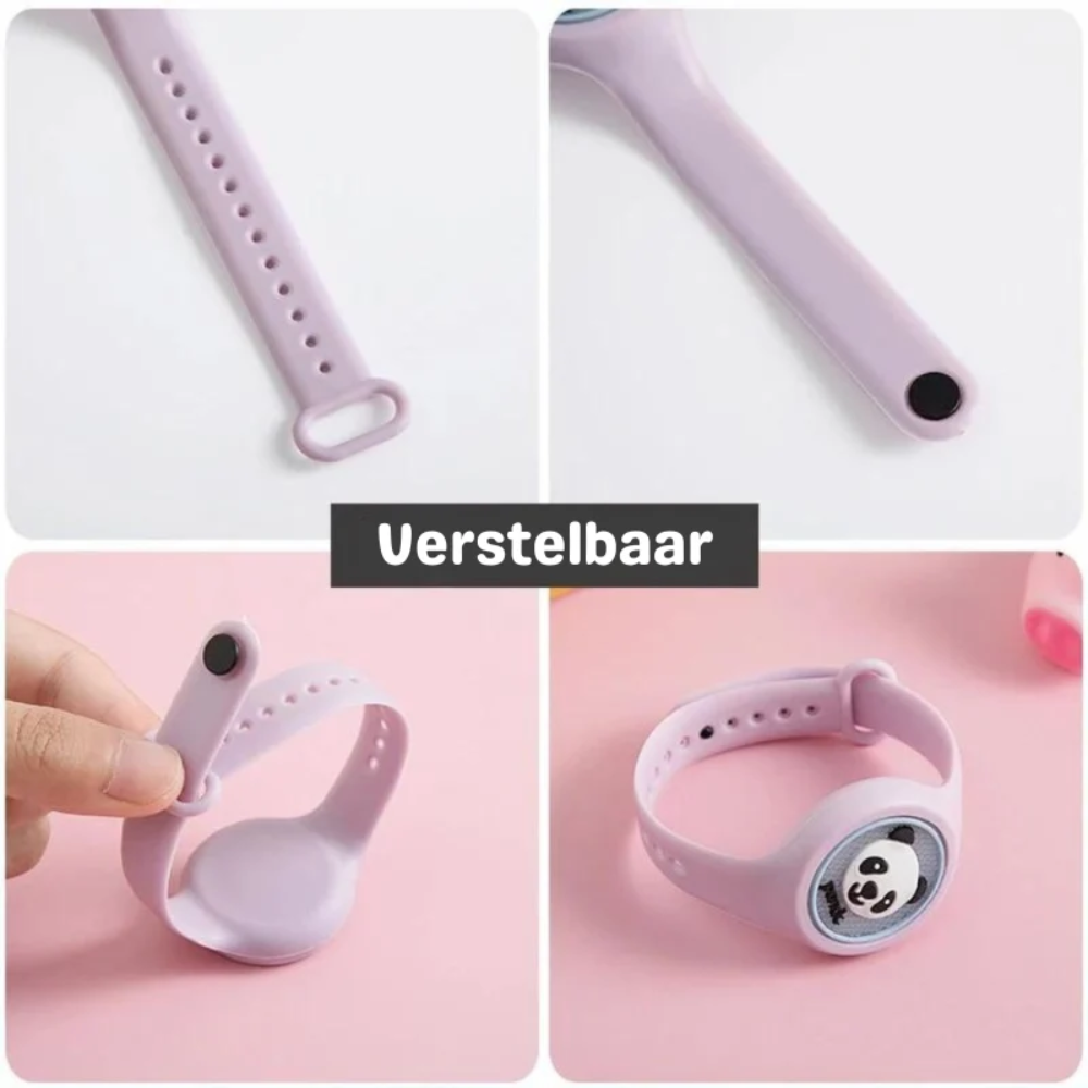 Kids Mosquito Repellent Bracelet – Adjustable Silicone Wristband with Citronella and Eucalyptus Scent
