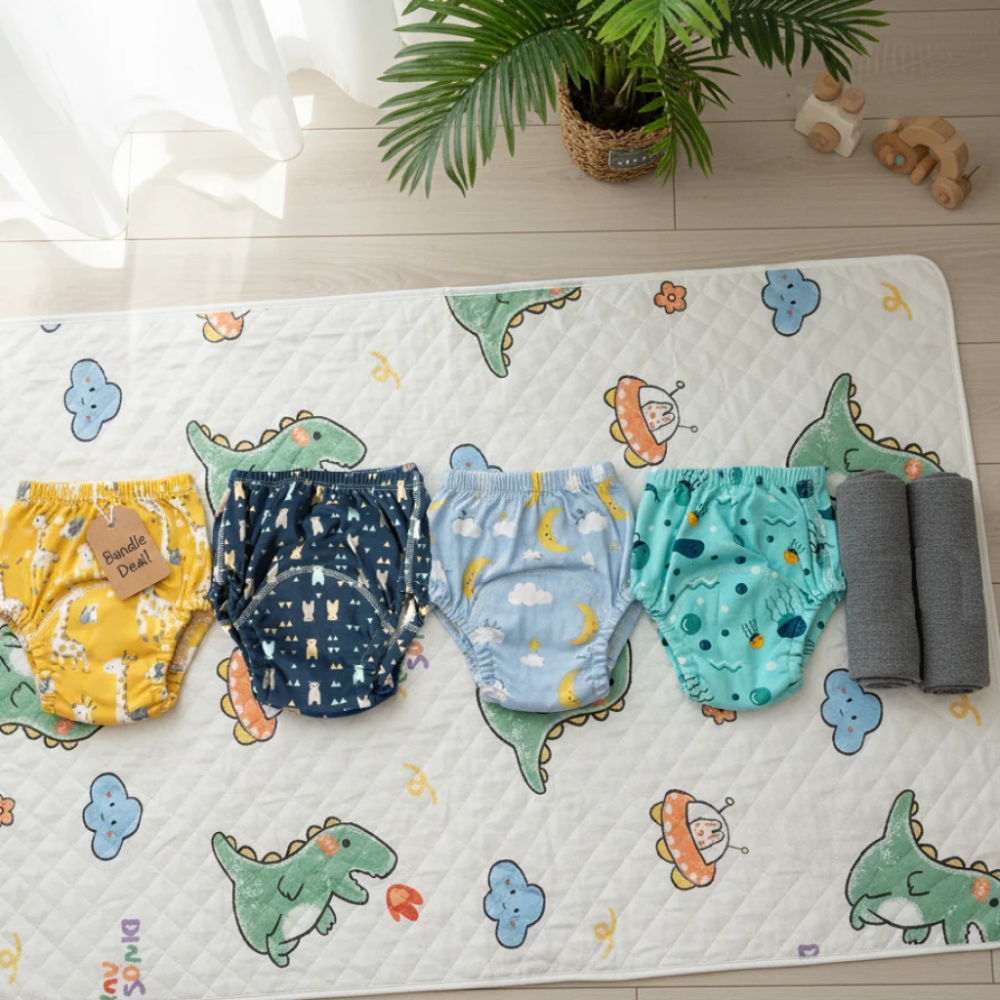 Kids Nighttime Potty Training Kit – Reusable Waterproof Bed Mat for Bedwetting Protection