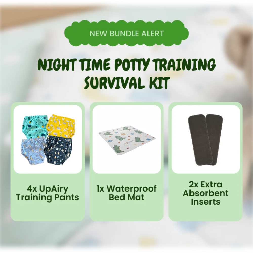Kids Nighttime Potty Training Kit – Reusable Waterproof Bed Mat for Bedwetting Protection