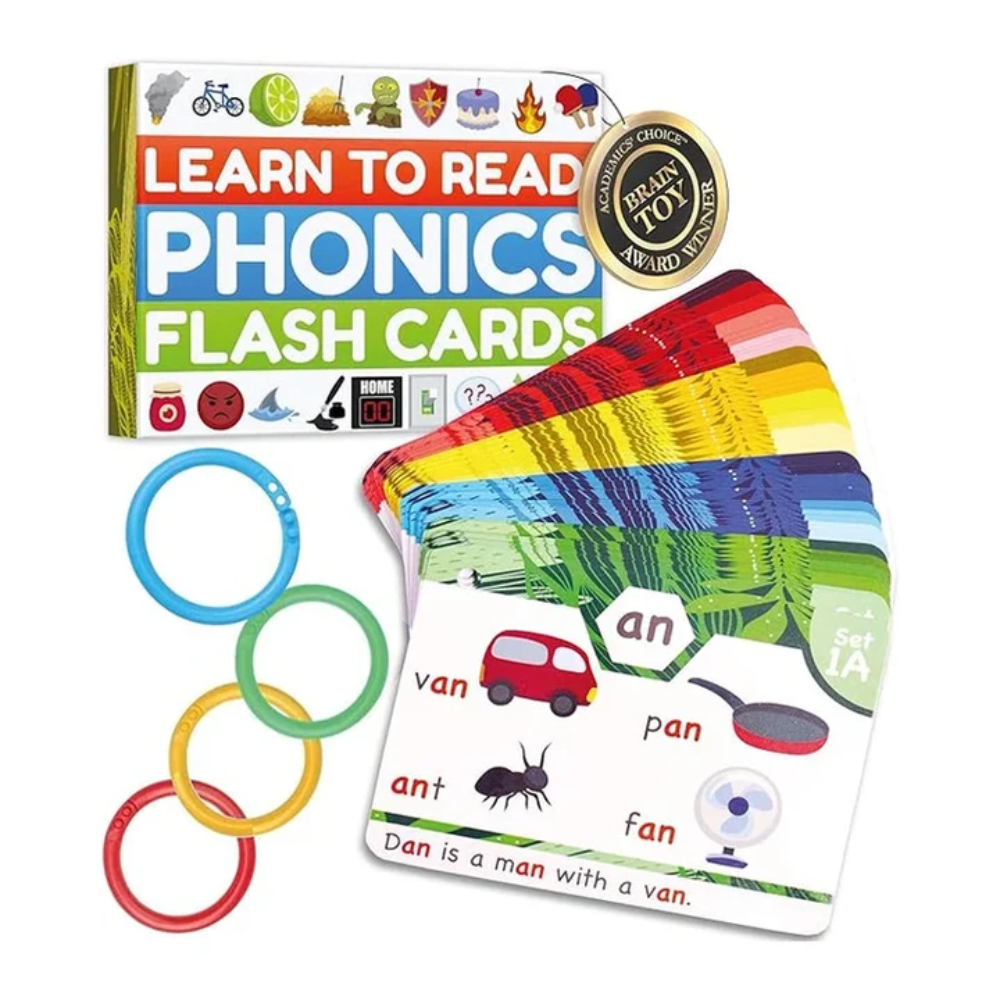 Kids Phonics Flashcards – 62-Card Early Reading and Word Learning Set