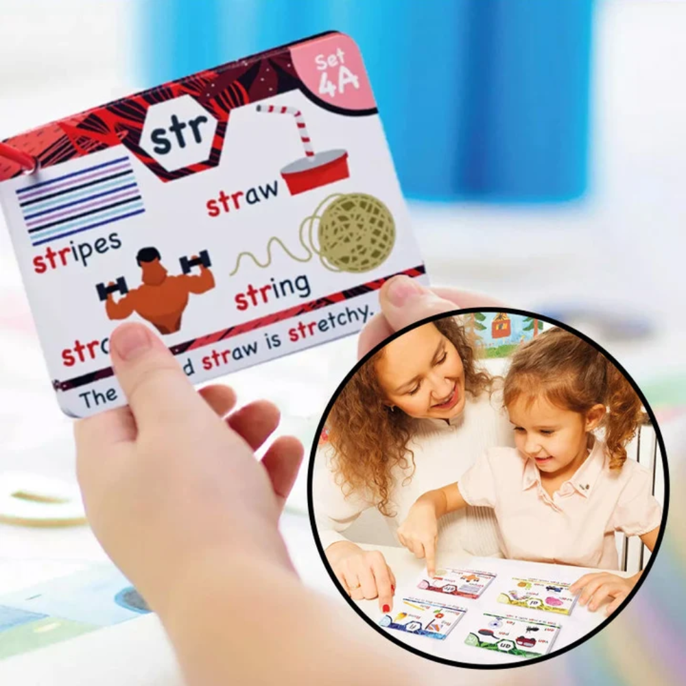 Kids Phonics Flashcards – 62-Card Early Reading and Word Learning Set