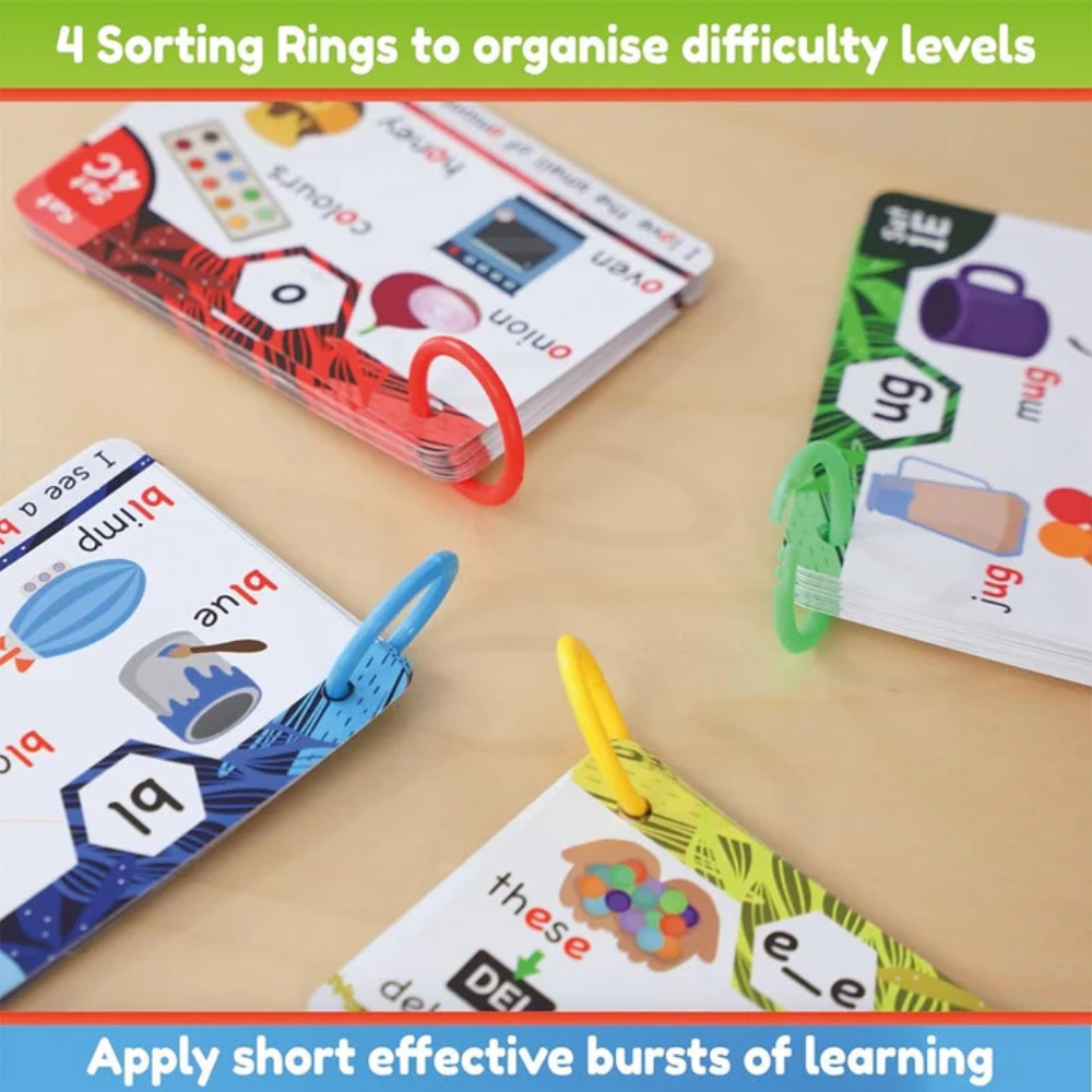 Kids Phonics Flashcards – 62-Card Early Reading and Word Learning Set