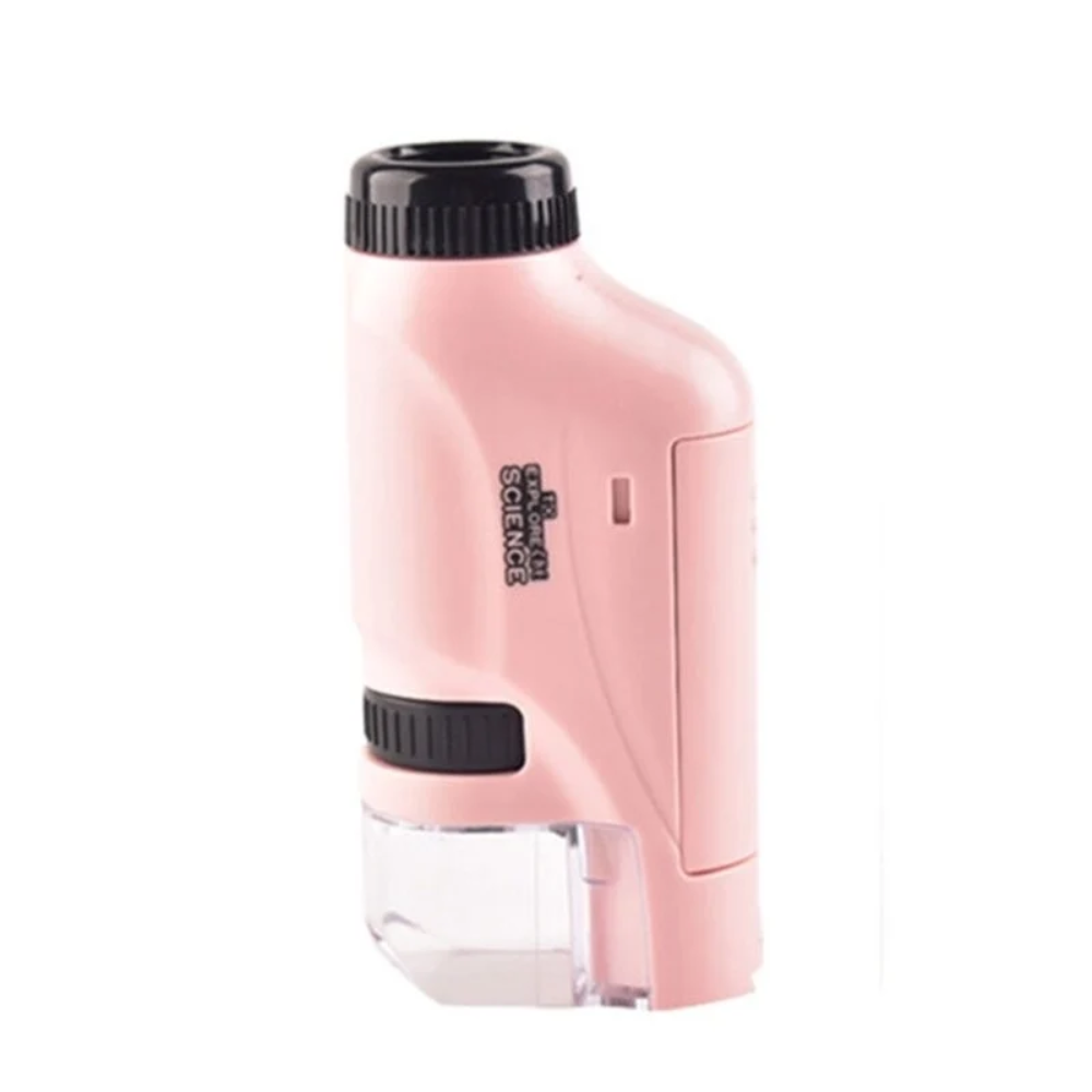 Kids Pocket Microscope with LED Light – 120x Magnification Portable Educational Microscope