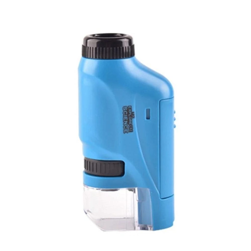 Kids Pocket Microscope with LED Light – 120x Magnification Portable Educational Microscope