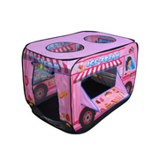 Kids Pop-Up Play Tent – Foldable Fire Truck & Bus Pretend Playhouse
