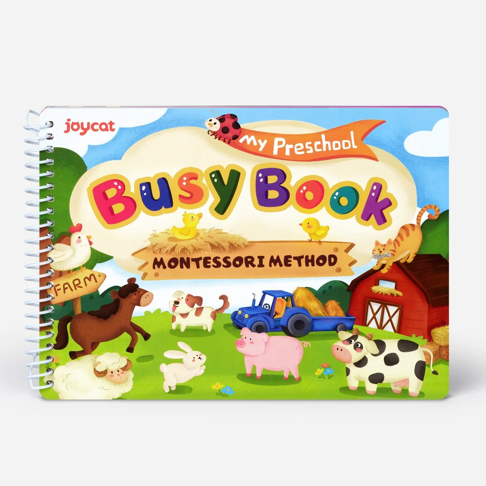Kids Preschool Busy Book – Interactive Learning Activity Book with 15 Educational Themes