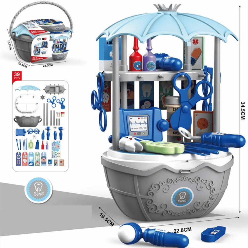 Kids Pretend Play Cart – Interactive Role Play Set with Accessories