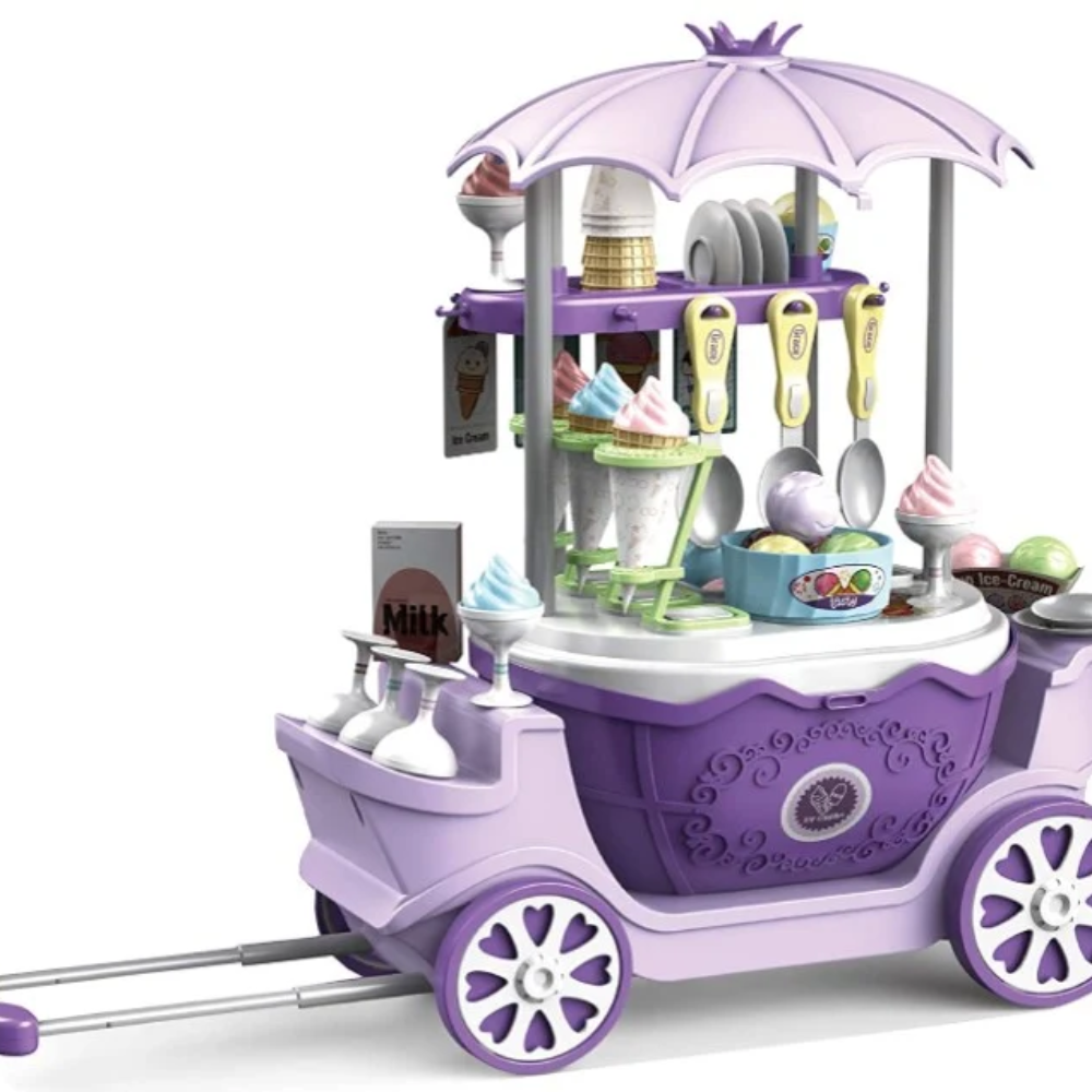 Kids Pretend Play Cart – Interactive Role Play Set with Accessories