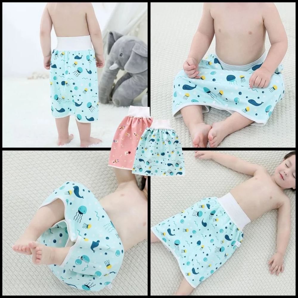 Kids Reusable Bedwetting Pants – Absorbent Overnight Training Underwear with Elastic Waistband