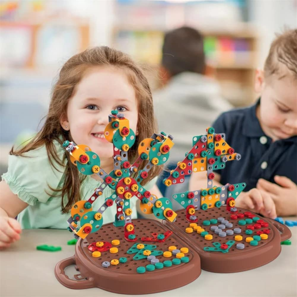 Kids STEM Electric Drill Building Set – Creative Educational Construction Toy Kit