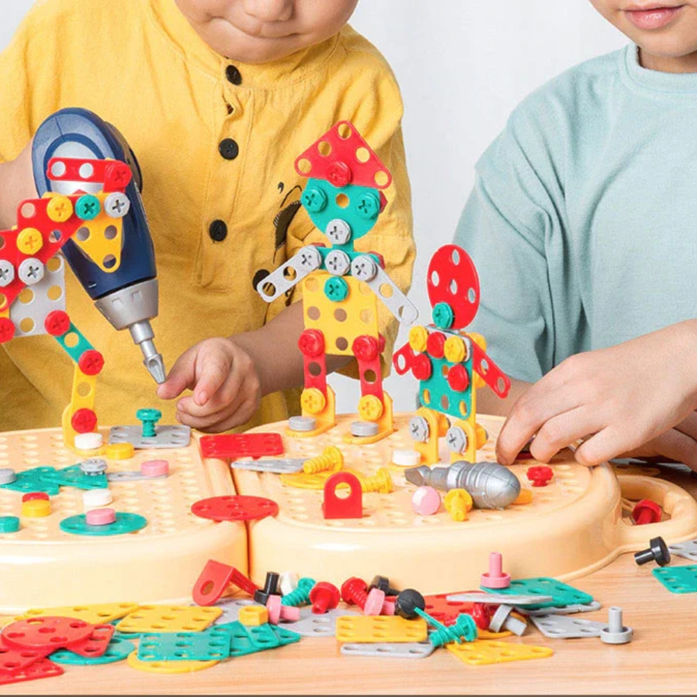 Kids STEM Electric Drill Building Set – Creative Educational Construction Toy Kit