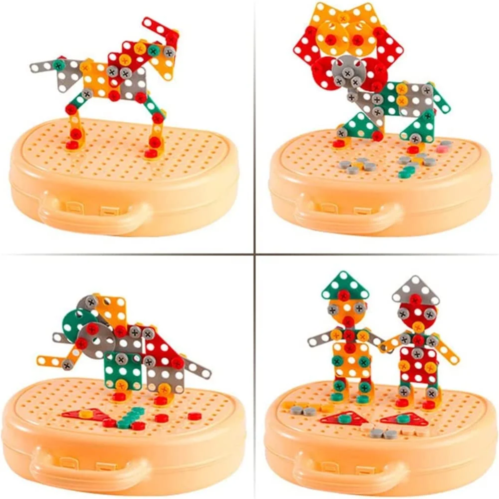 Kids STEM Electric Drill Building Set – Creative Educational Construction Toy Kit