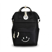 Kids School Backpack – Canvas Rucksack with Smiley Face and Multiple Pockets