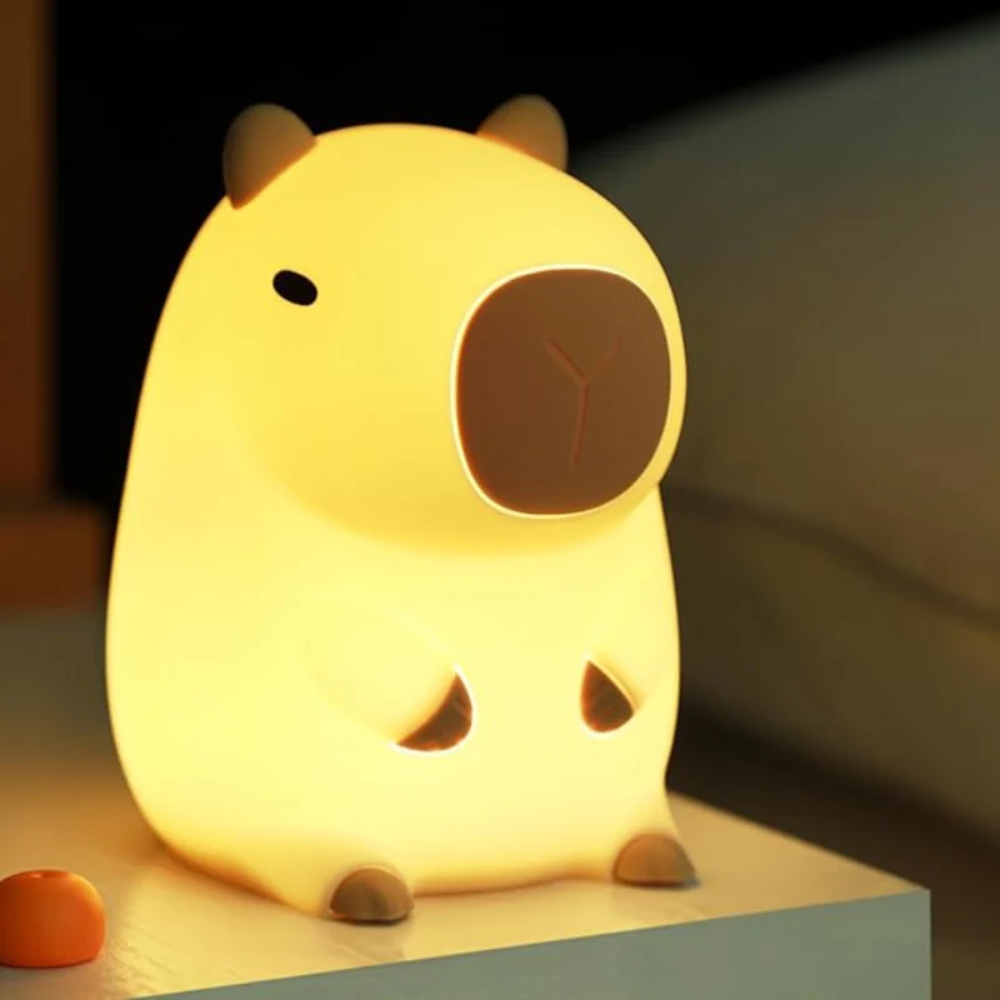 Kids Silicone Night Light – Rechargeable Dimmable Bedside Lamp with 30-Minute Timer
