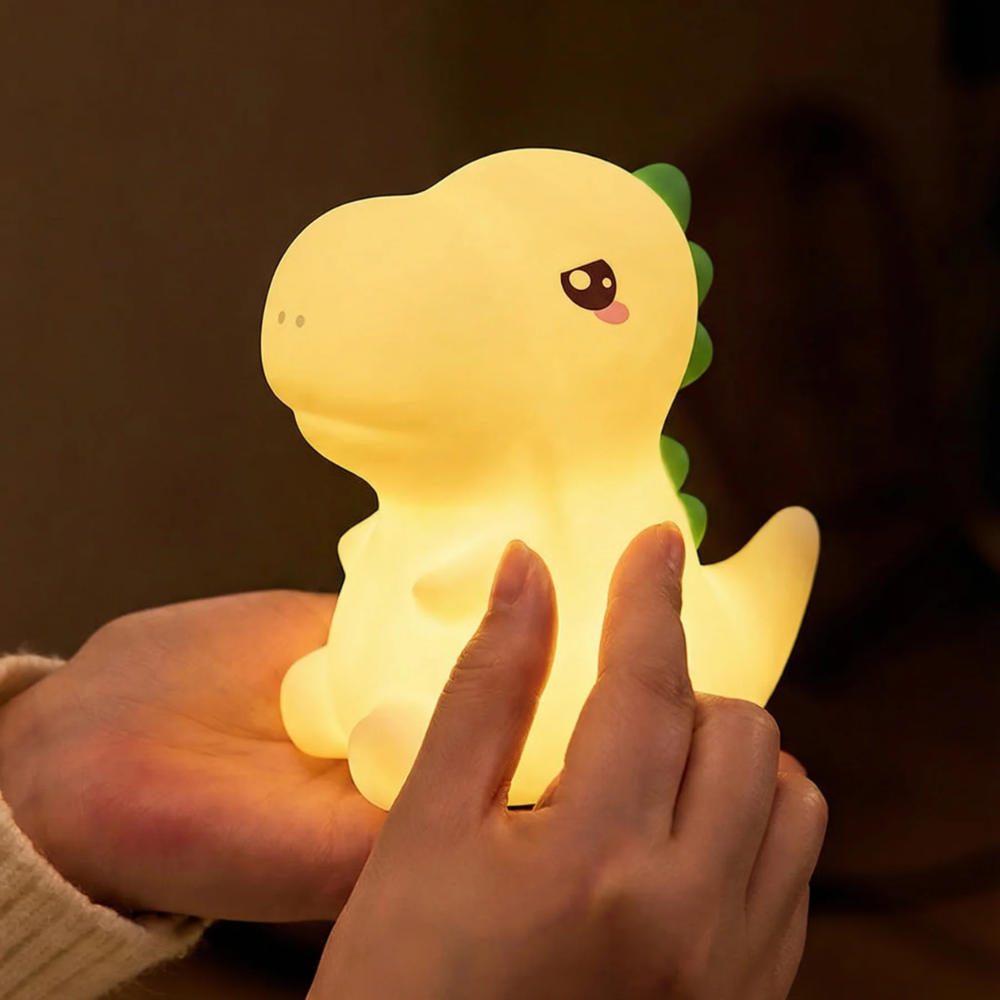 Kids Silicone Night Light – Rechargeable Dimmable Bedside Lamp with 30-Minute Timer