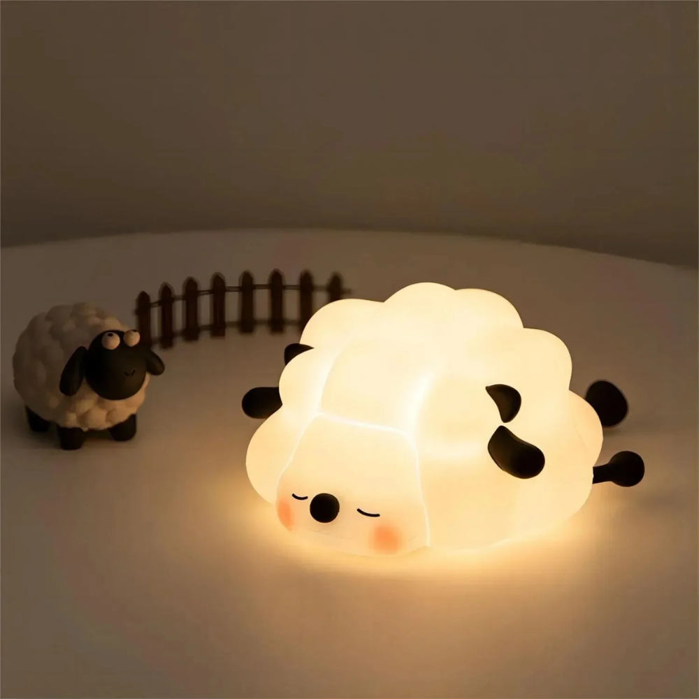Kids Silicone Night Light – Rechargeable Dimmable Bedside Lamp with 30-Minute Timer