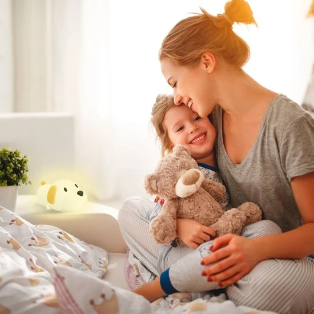 Kids Silicone Night Light – Rechargeable Dimmable Bedside Lamp with 30-Minute Timer