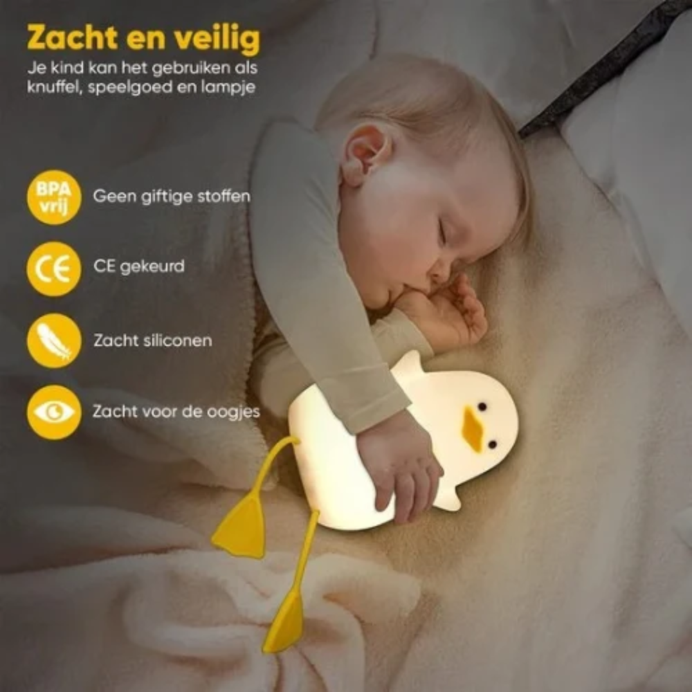 Kids Silicone Night Light – Rechargeable Dimmable Bedside Lamp with 30-Minute Timer