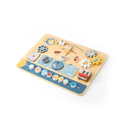 Kids Space Activity Board – Montessori-Inspired Sensory Busy Board with Gears, Switches and Sliders