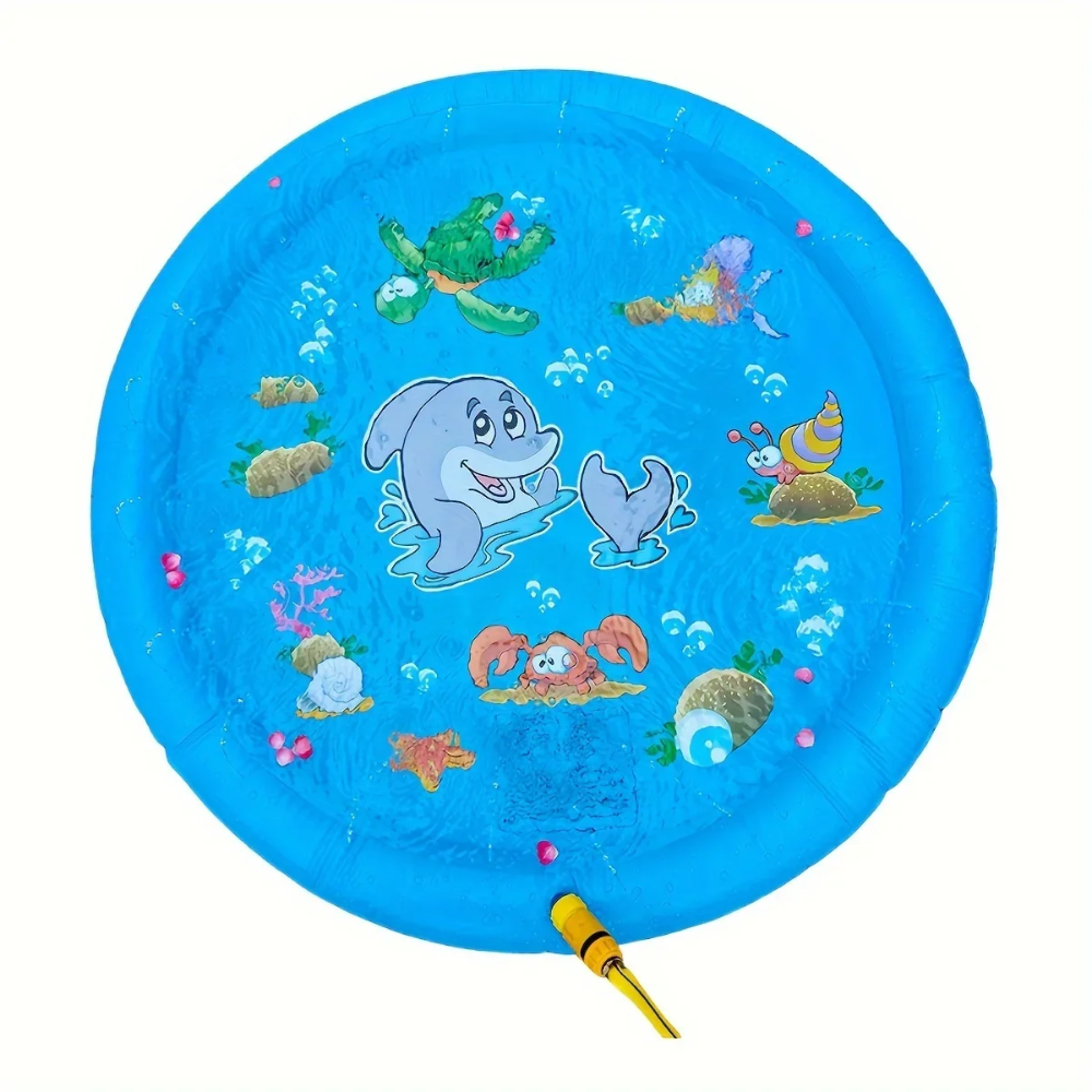 Kids Splash Pad – 100 cm Outdoor Water Sprinkler Mat for Summer Play