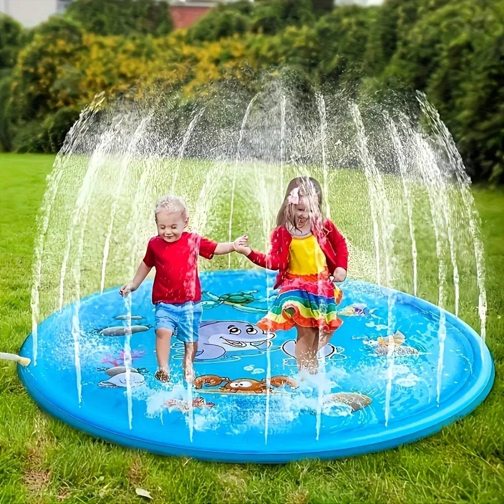 Kids Splash Pad – 100 cm Outdoor Water Sprinkler Mat for Summer Play