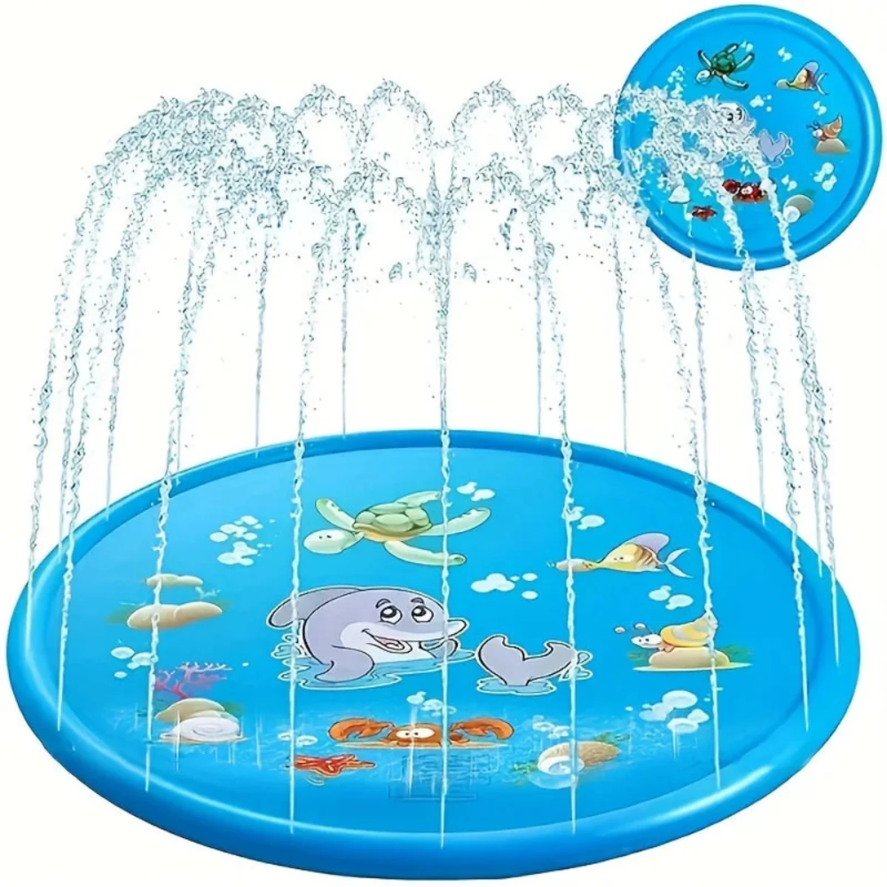 Kids Splash Pad – 100 cm Outdoor Water Sprinkler Mat for Summer Play