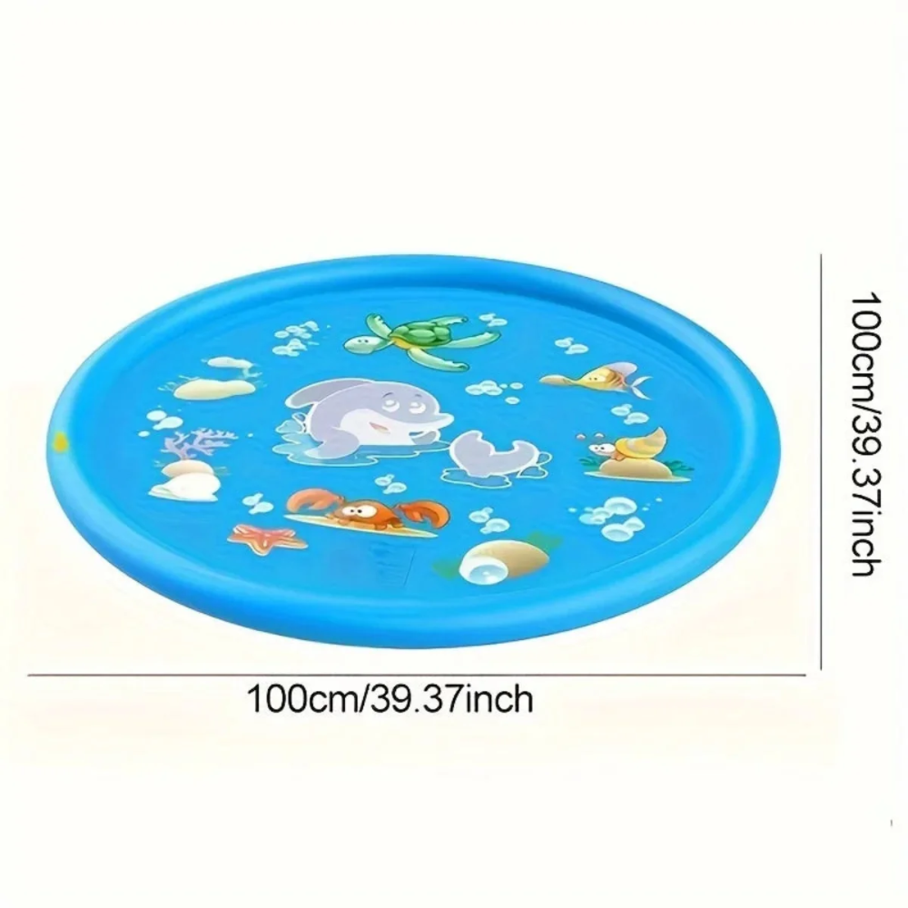 Kids Splash Pad – 100 cm Outdoor Water Sprinkler Mat for Summer Play