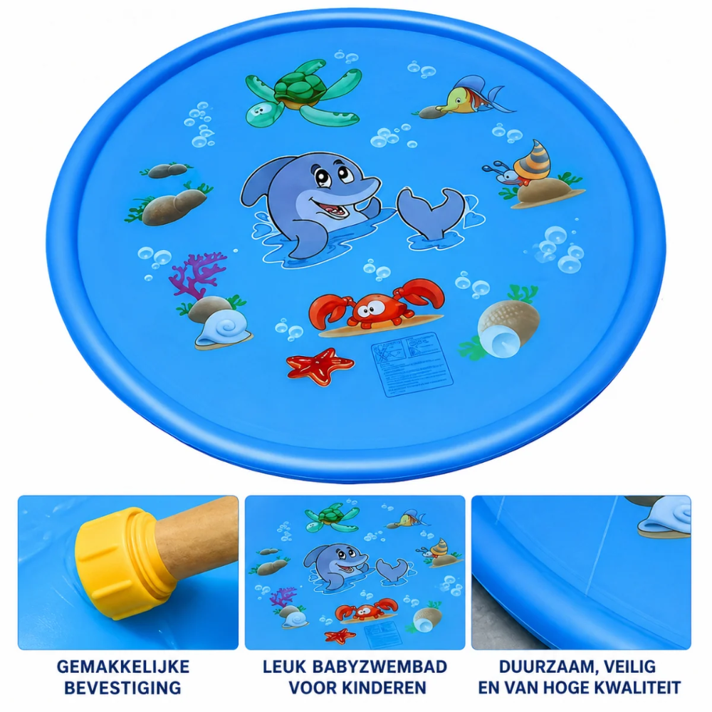 Kids Splash Pad – 100 cm Outdoor Water Sprinkler Mat for Summer Play