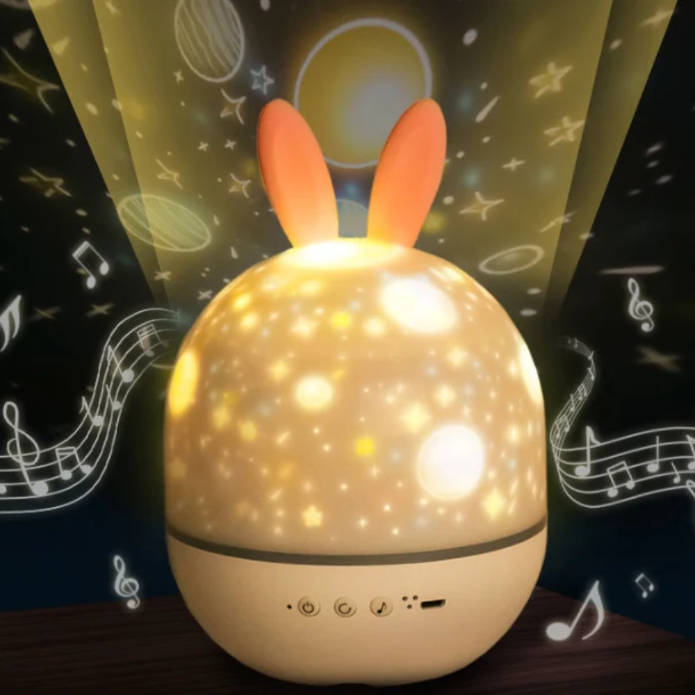 Kids Star Projector Night Light – Rotating Moon & Stars with Remote Control