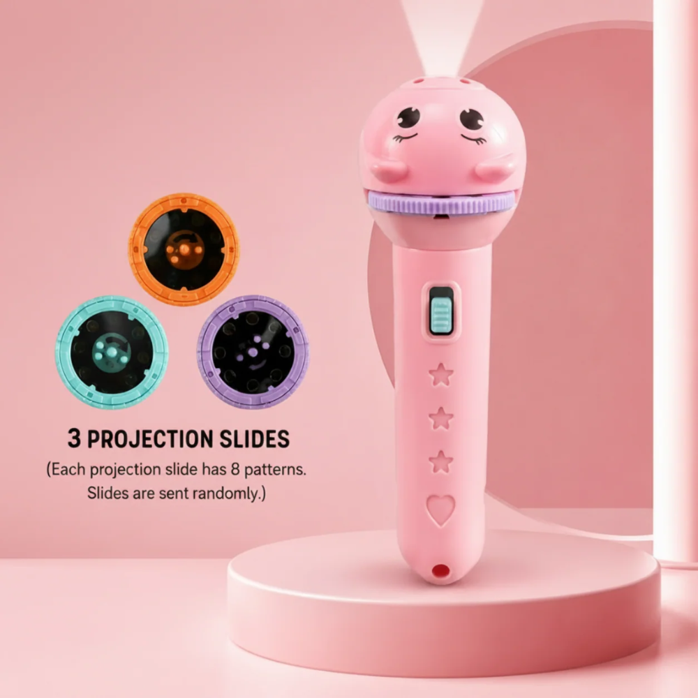 Kids Story Projector Flashlight – Bedtime Story Torch with Picture Slides