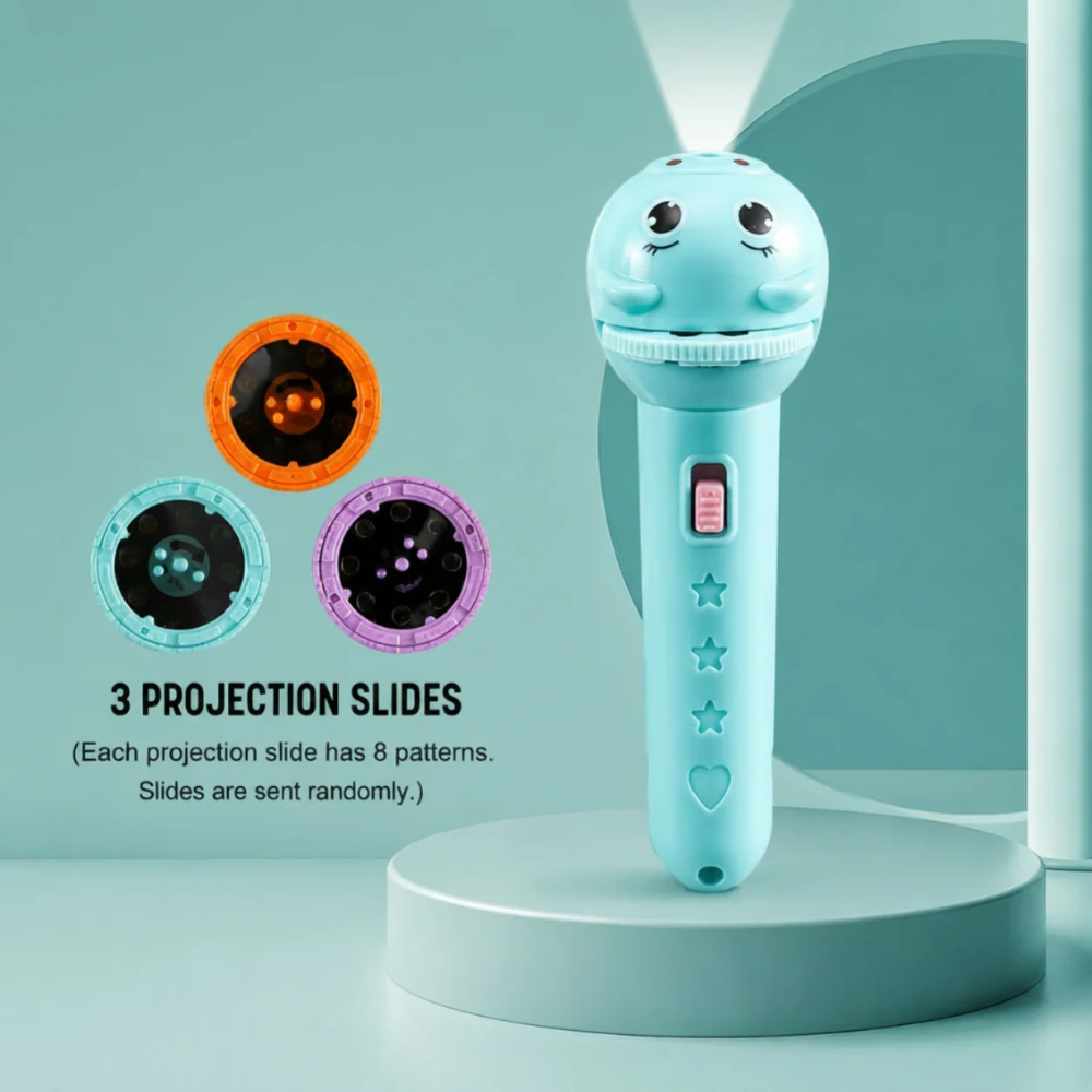 Kids Story Projector Flashlight – Bedtime Story Torch with Picture Slides