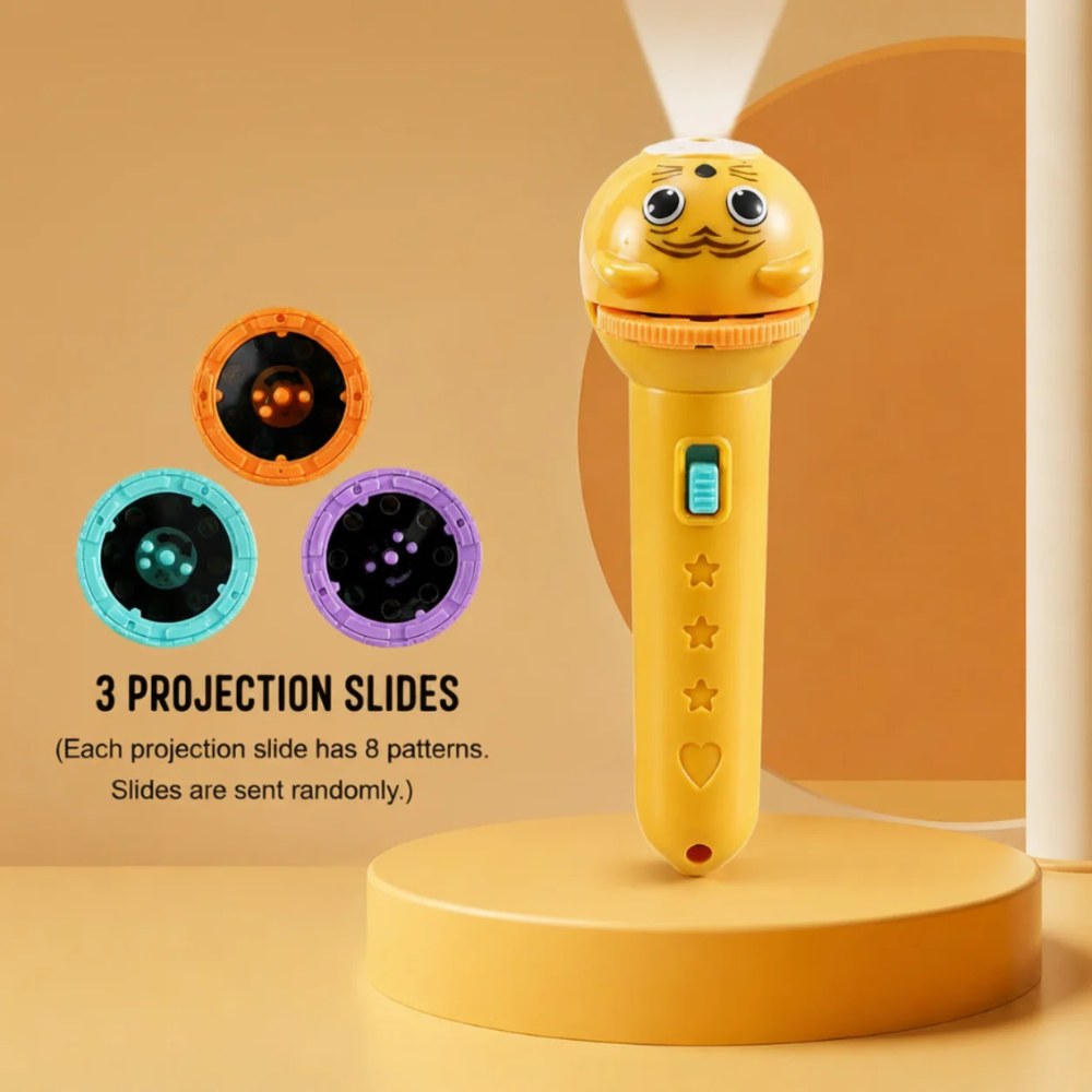 Kids Story Projector Flashlight – Bedtime Story Torch with Picture Slides