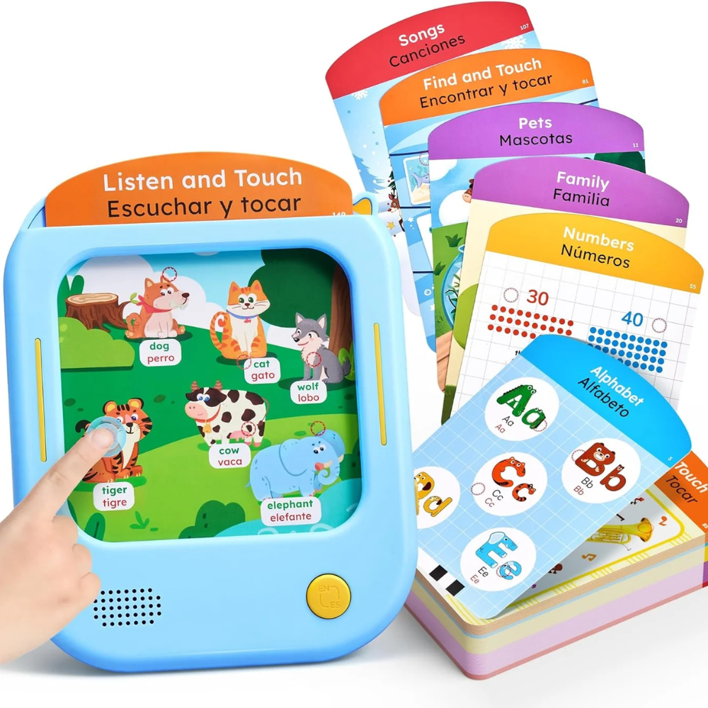 Kids Talking Flash Card Learning Tablet – Screen-Free Educational Toy with 156 Interactive Cards