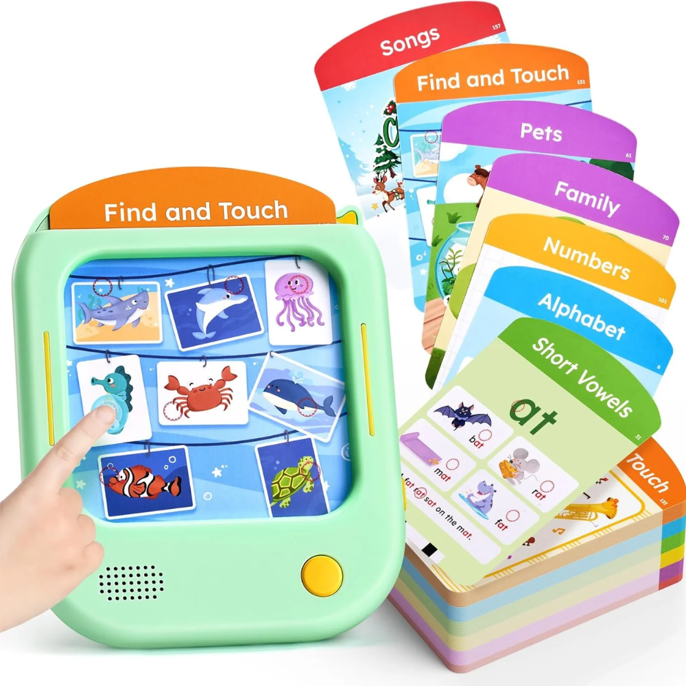 Kids Talking Flash Card Learning Tablet – Screen-Free Educational Toy with 156 Interactive Cards