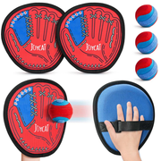 Kids Toss and Catch Ball Game – 4-Paddle Sticky Ball Set with Adjustable Straps