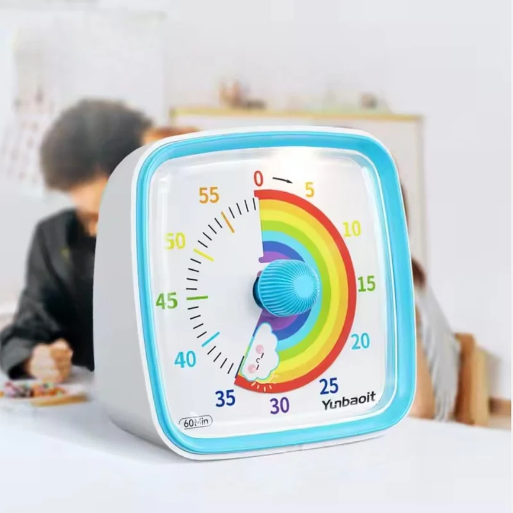 Kids Visual Countdown Timer – 60 Minute Rainbow Learning Timer for Daily Routines