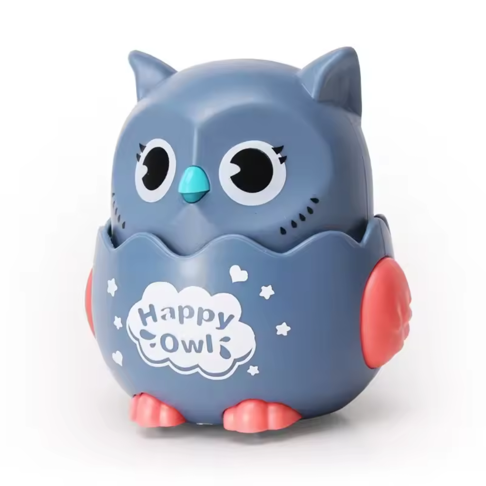 Kids Wind-Up Owl Toy – Mechanical Push & Slide Toy for Boys & Girls