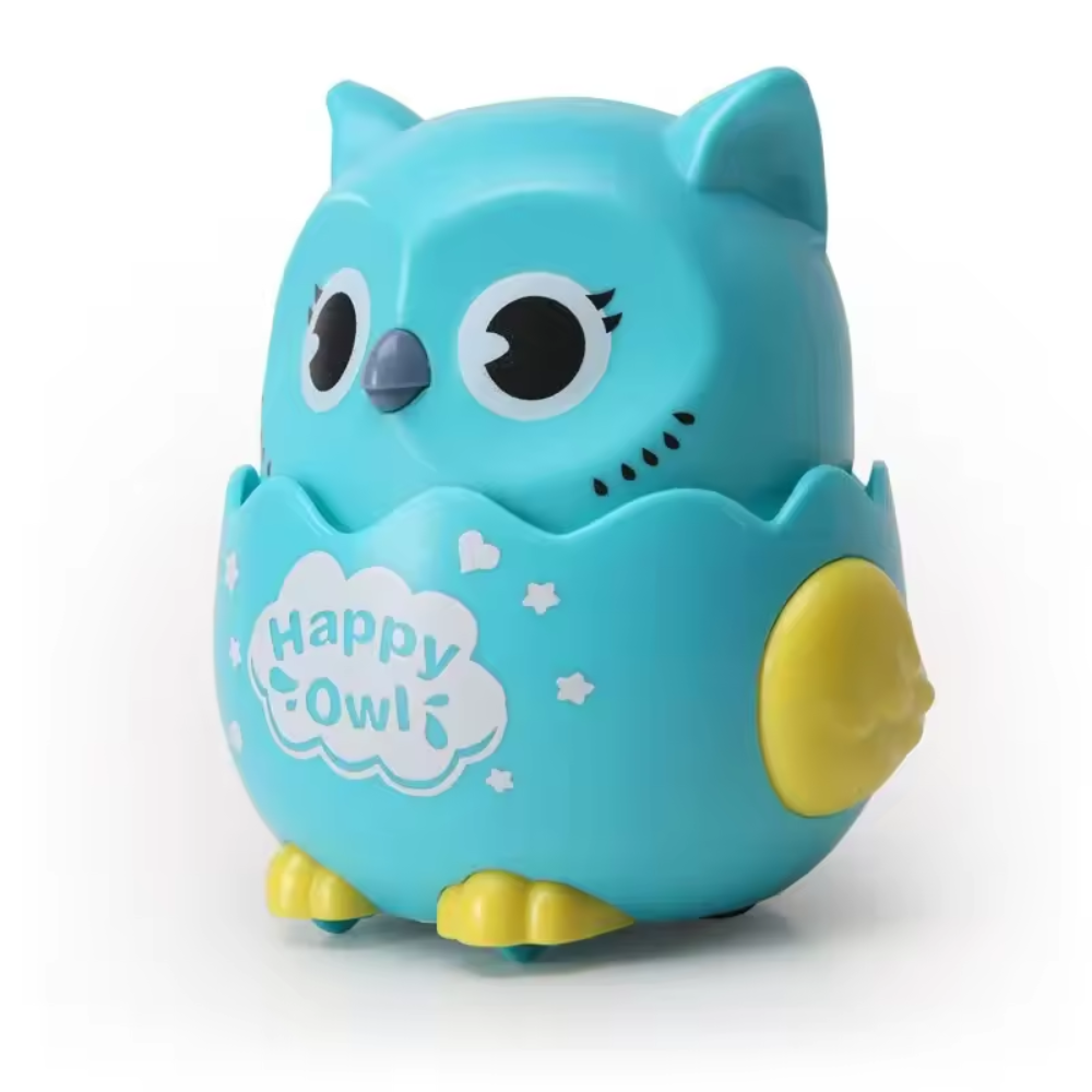 Kids Wind-Up Owl Toy – Mechanical Push & Slide Toy for Boys & Girls