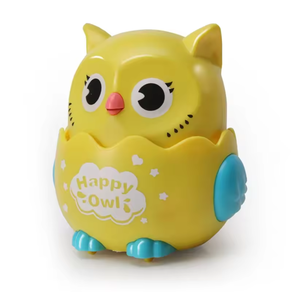 Kids Wind-Up Owl Toy – Mechanical Push & Slide Toy for Boys & Girls