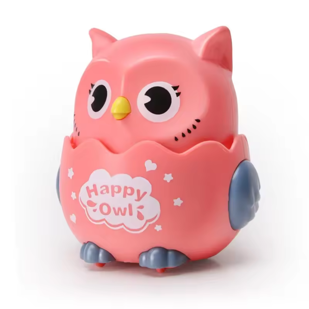 Kids Wind-Up Owl Toy – Mechanical Push & Slide Toy for Boys & Girls