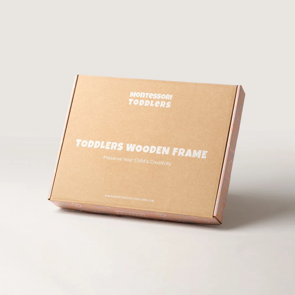Kids Wooden Art Display Frame – A4 Picture Frame with Storage for 100 Drawings