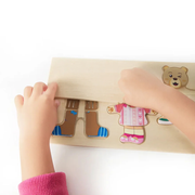 Kids Wooden Bear Dress-Up Puzzle – Educational Outfit Matching and Emotion Learning Toy