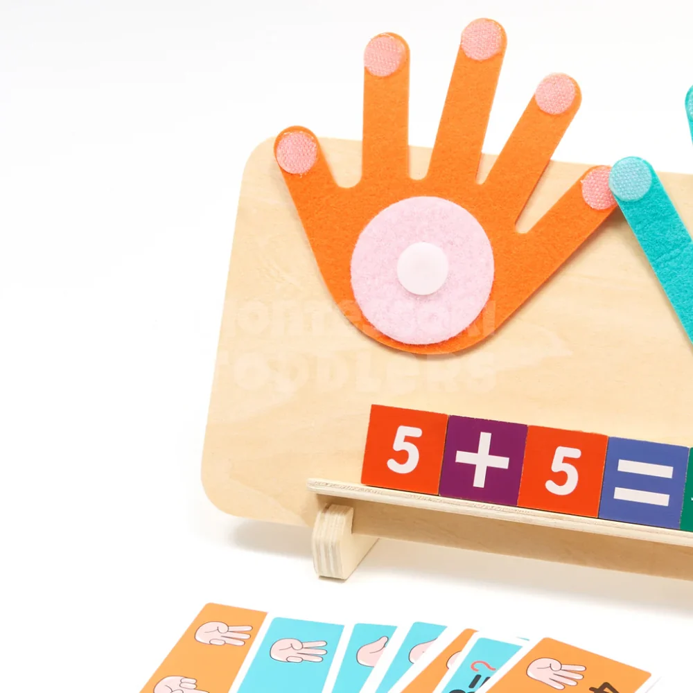 Kids Wooden Finger Counting Game – Educational Math Learning Toy for Addition and Subtraction