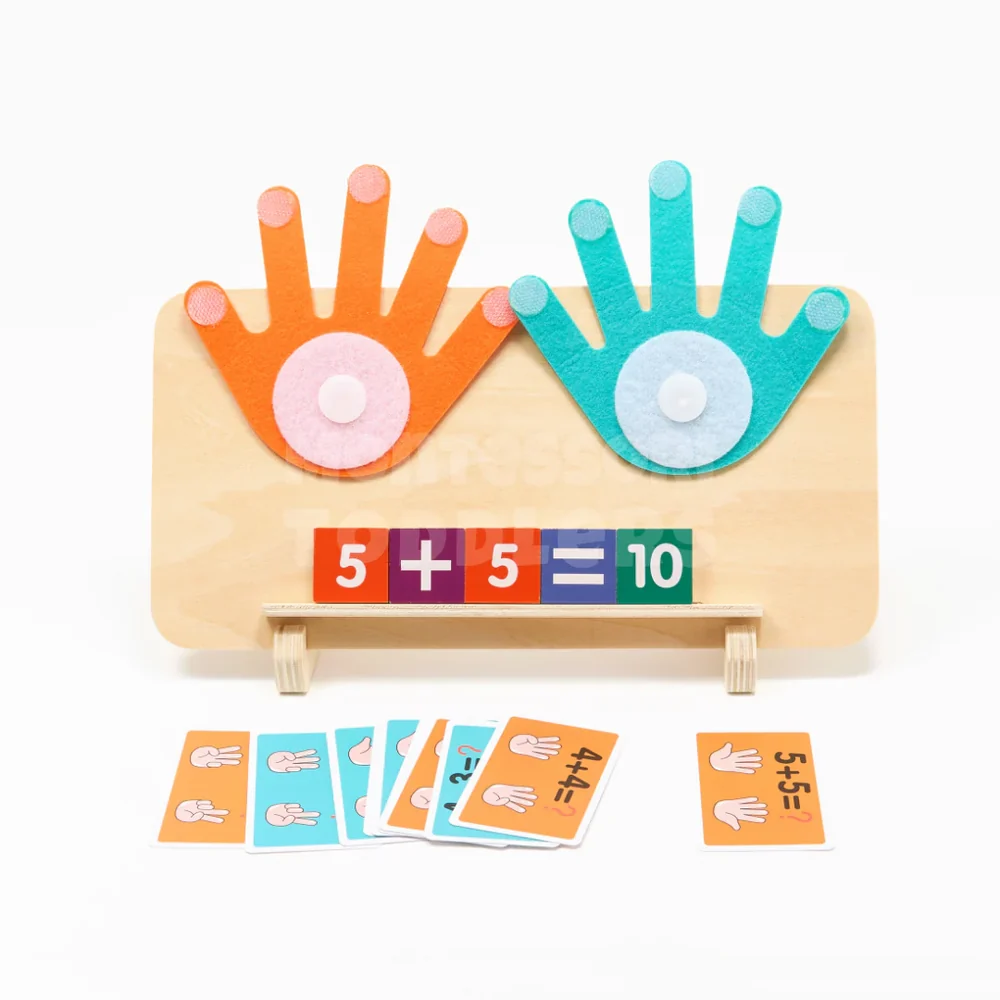 Kids Wooden Finger Counting Game – Educational Math Learning Toy for Addition and Subtraction