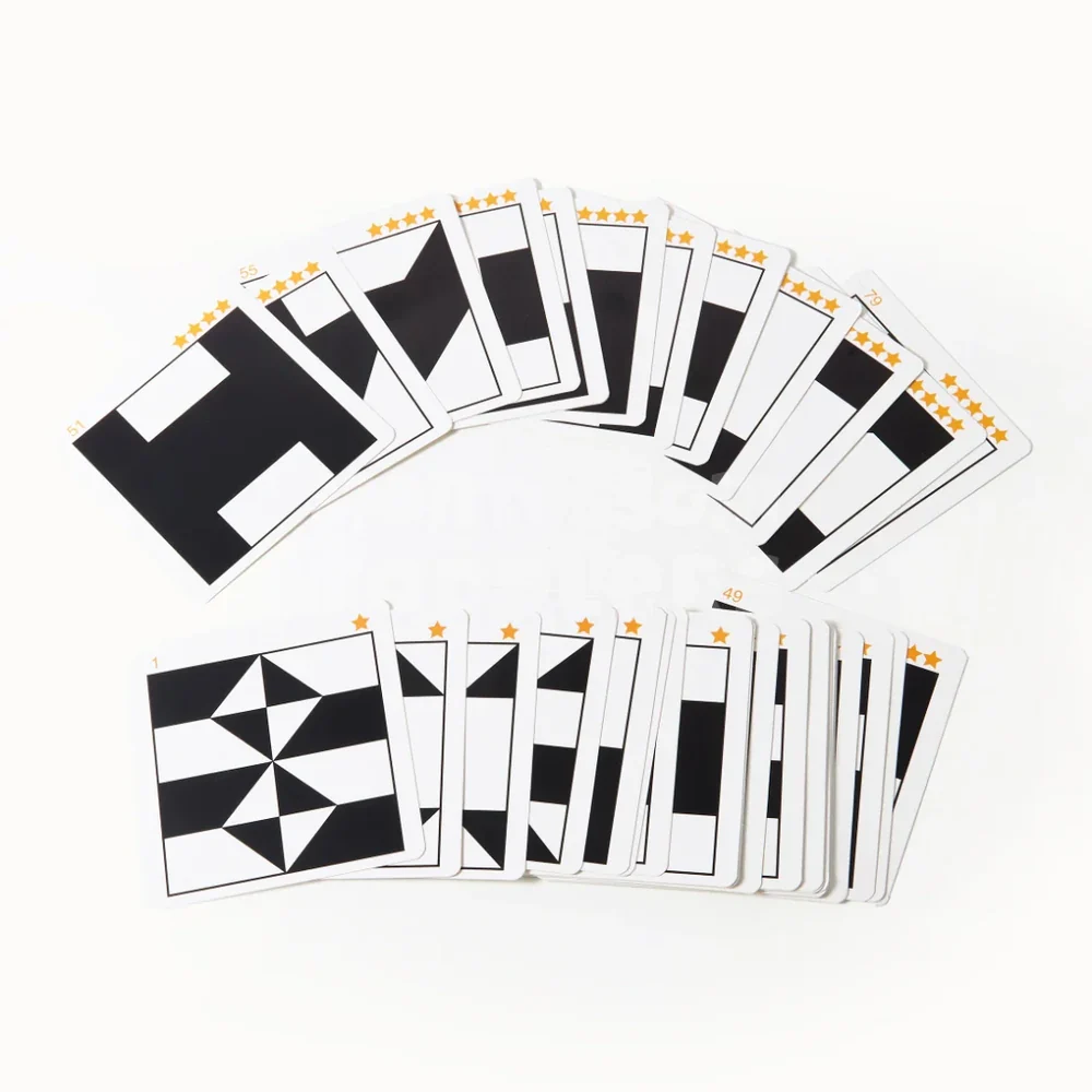 Kids Wooden Geometric Shape Puzzle – Educational Pattern Matching Game with 40 Challenge Cards