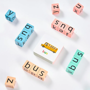 Kids Wooden Letter Matching Game – Educational Word Spelling and Vocabulary Puzzle with 54 Cards