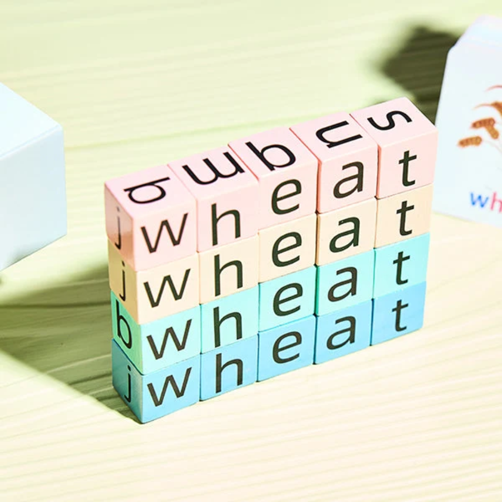 Kids Wooden Letter Matching Game – Educational Word Spelling and Vocabulary Puzzle with 54 Cards