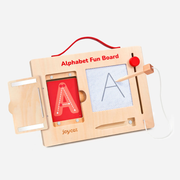 Kids Wooden Letter and Number Tracing Board – Alphabet and Number Writing Practice Set with 36 Cards