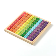 Kids Wooden Multiplication Table Board – Educational Math Learning Puzzle with 81 Blocks