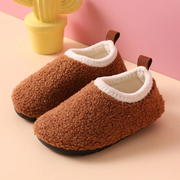 Kids Wool Lined Slippers – Warm Non-Slip Indoor Shoes with Soft Soles